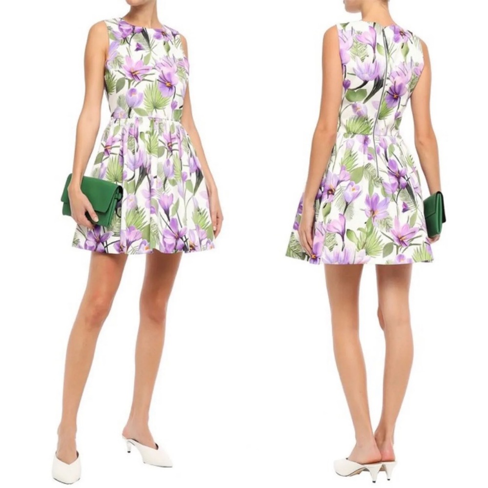 Alice + Olivia Palm Cream Dress 10